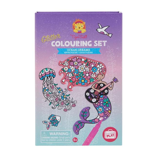 Tiger Tribe - Glitter Colouring Set Ocean Dreams