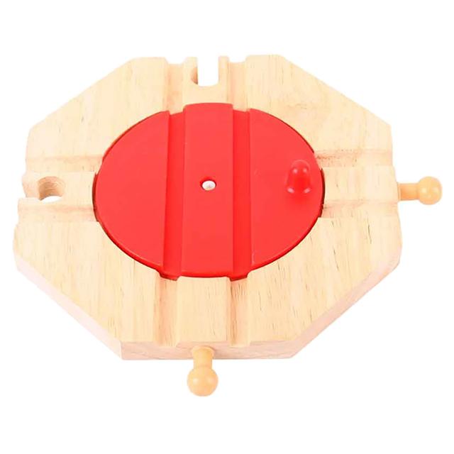 Bigjigs - Wooden Train Accessory - 4 Way Turntable