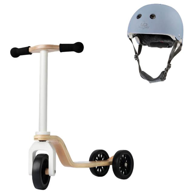 Kinderfeets - Toddler Scooter & Helmet - Slate Blue