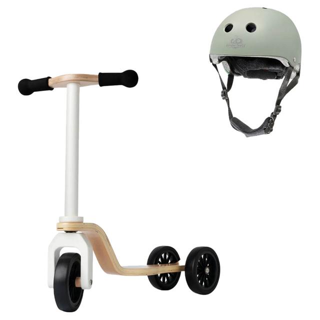 Kinderfeets - Toddler Scooter & Helmet - Silver Sage