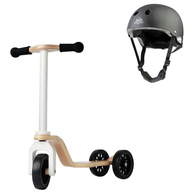 Kinderfeets - Toddler Scooter & Helmet - Black