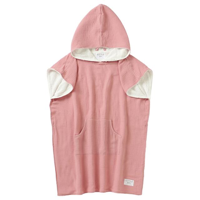 Little Sol+ - Hooded Beach Towel - 6-10Y - Coral Pink