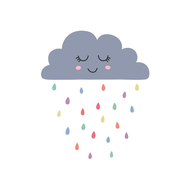 Paper Crew - Sleepy Rain Cloud Wall Art Print