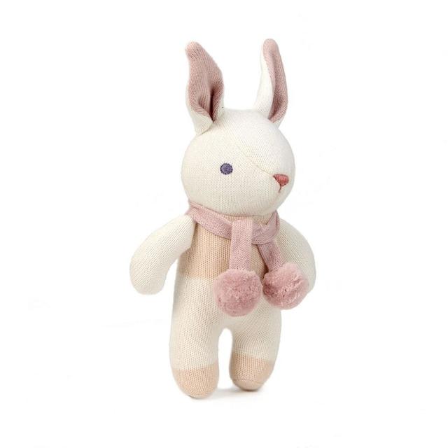 Threadbear Design - Baby Bunny Rattle - Cream 