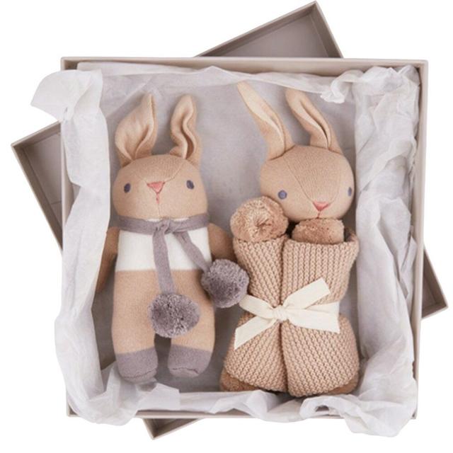 Threadbear Design - Baby Bunny Gift Set - Taupe