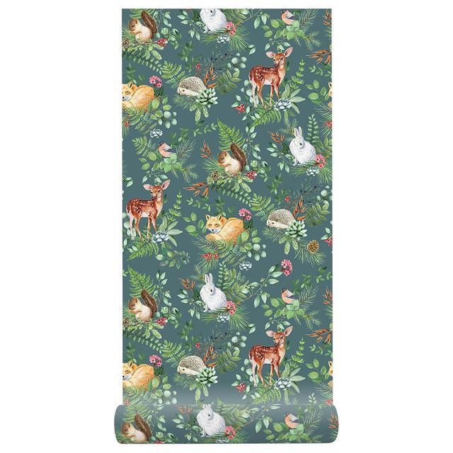 Paper Crew - Woodland Wallpaper - Green