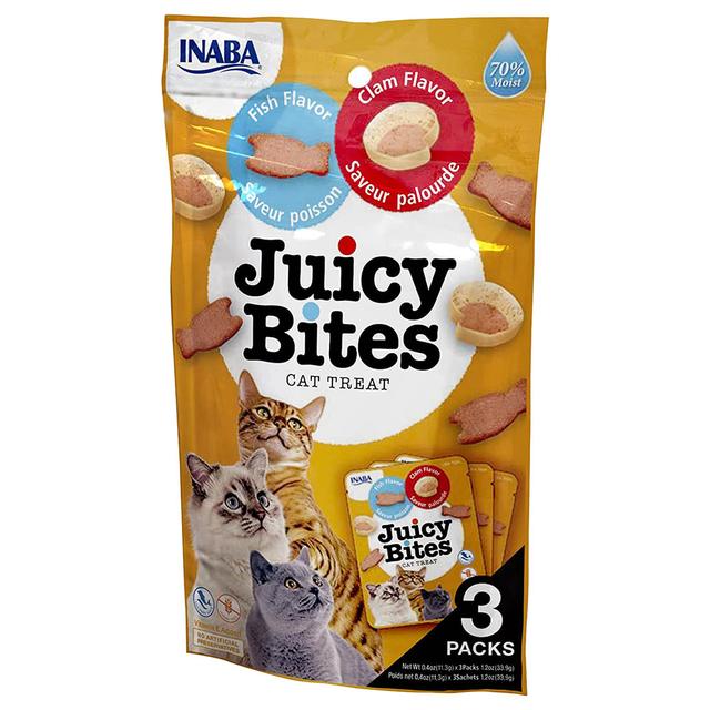 Inaba - Juicy Bites Fish & Clam for Cats - 33.9G - Pack Of 3