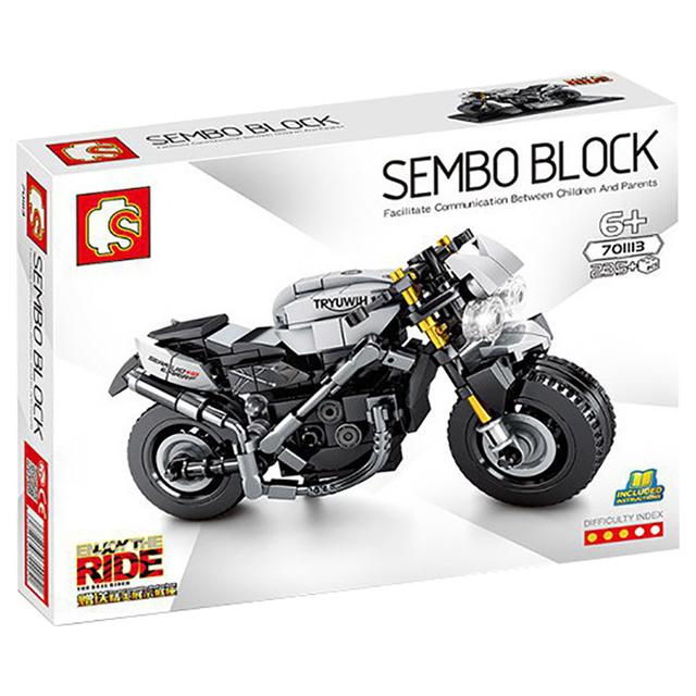 Sembo - Triumph Scooter Building Blocks - 235 Pcs - Silver