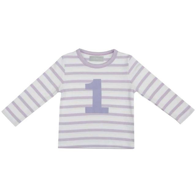 Bob & Blossom - Striped Number Long Sleeved T-Shirt - Purple