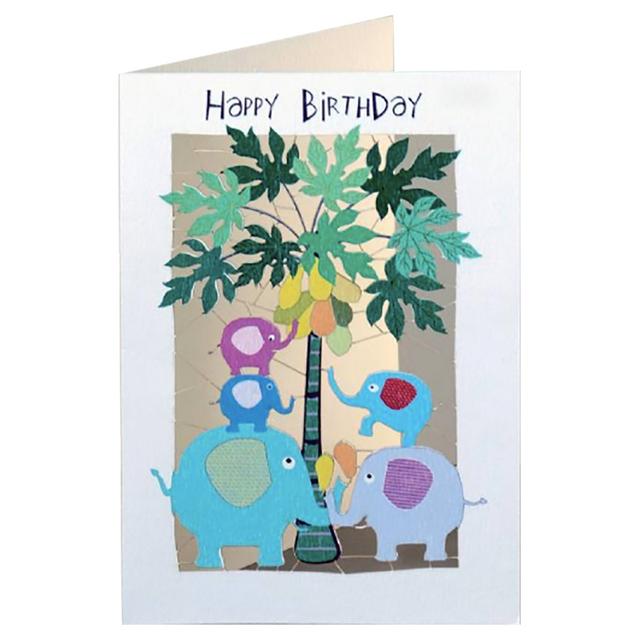 Forever Cards - Happy Birthday - Elephants And Papaya Tree