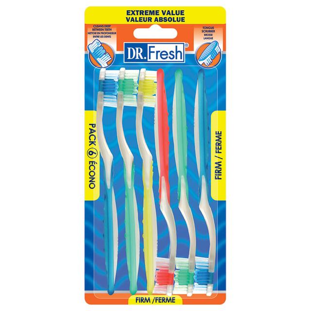 Doctor Fresh - Pack Of 6 Mix Toothbrushes