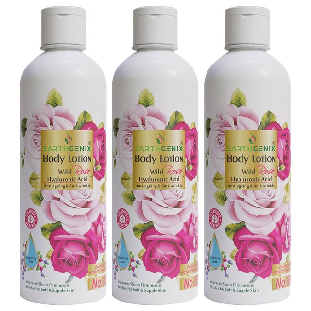 Earthgenix - Wild Rose Body Lotion - 300ml - 3pcs