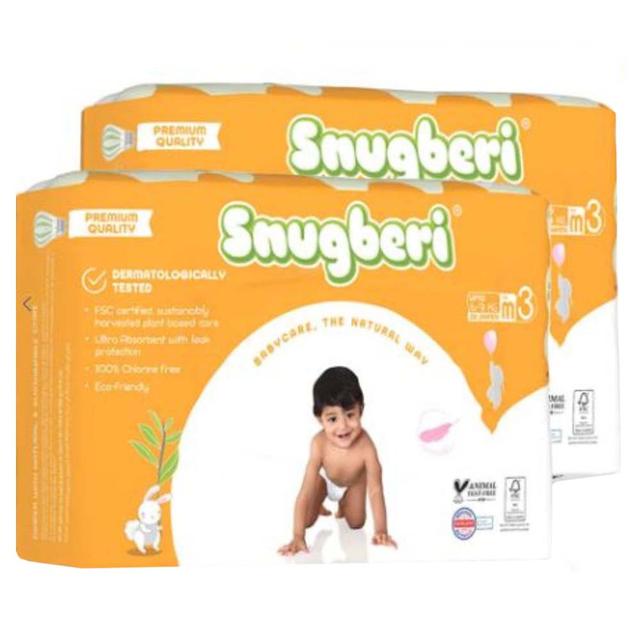 Snugberi - Diaper Size 3 Medium 6-9kg 28pcs - Pack of 2