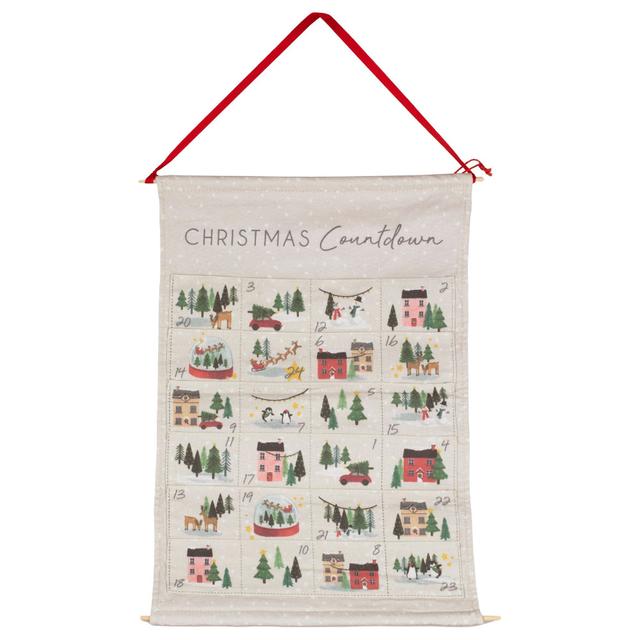 Ginger Ray - Fabric Christmas Scene Advent Calendar