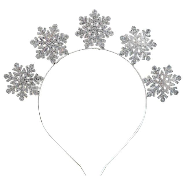 Ginger Ray - Metal Silver Snowflake Headband - Silver