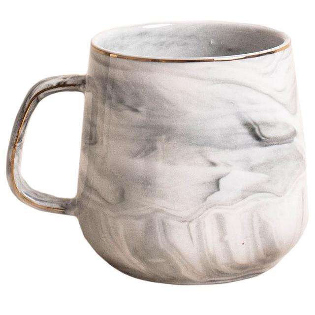 Prickly Pear Amelia 350ml Marble Ceramic Coffee Mug Grey