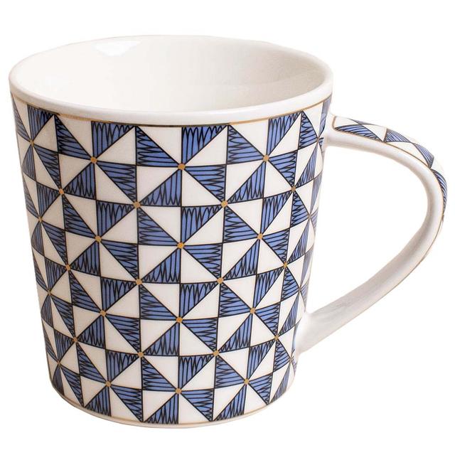 Prickly Pear Luna Large 550ml Ceramic Coffee Mug Blue