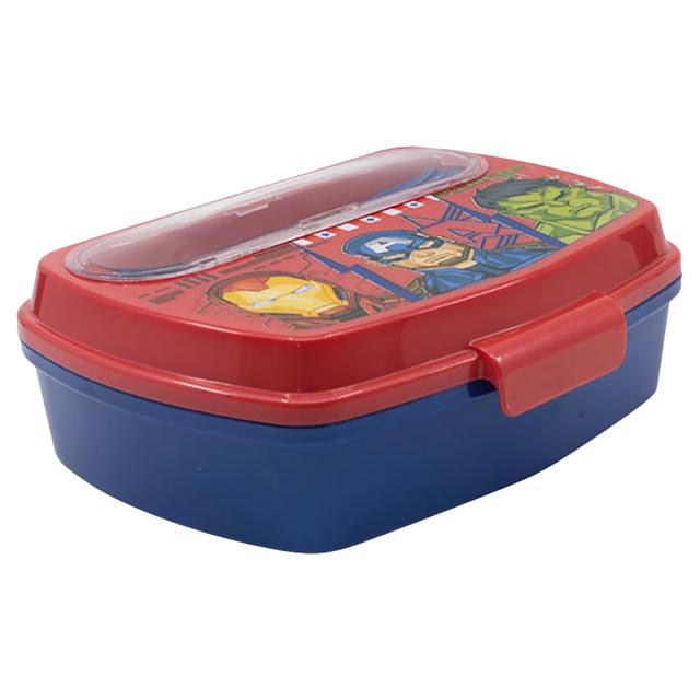 Stor - Avengers Invincible Lunch Box w/ 1 Compartment & Cutlery