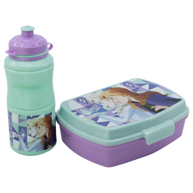 Stor - Frozen Ice Magic Lunch Box & Bottle Set - Green