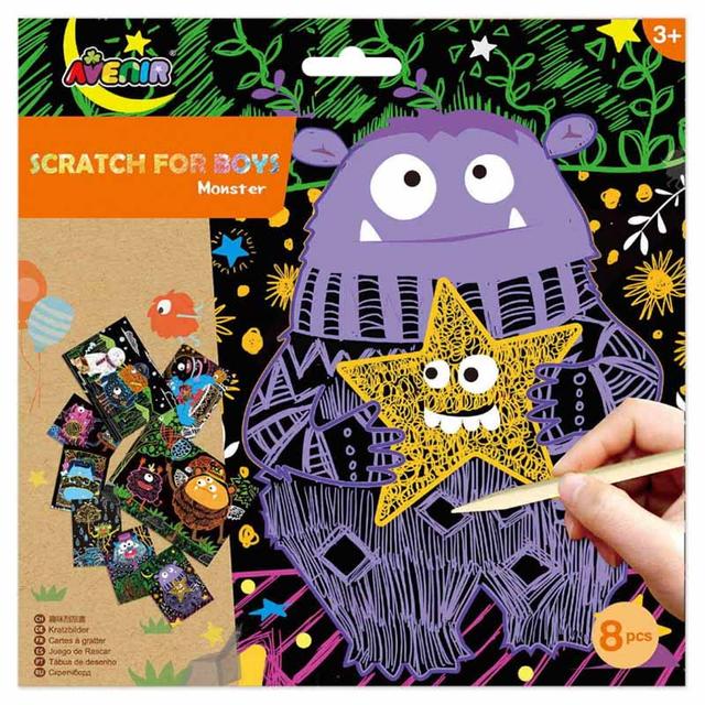 Avenir - Scratch Art Kit - Monster