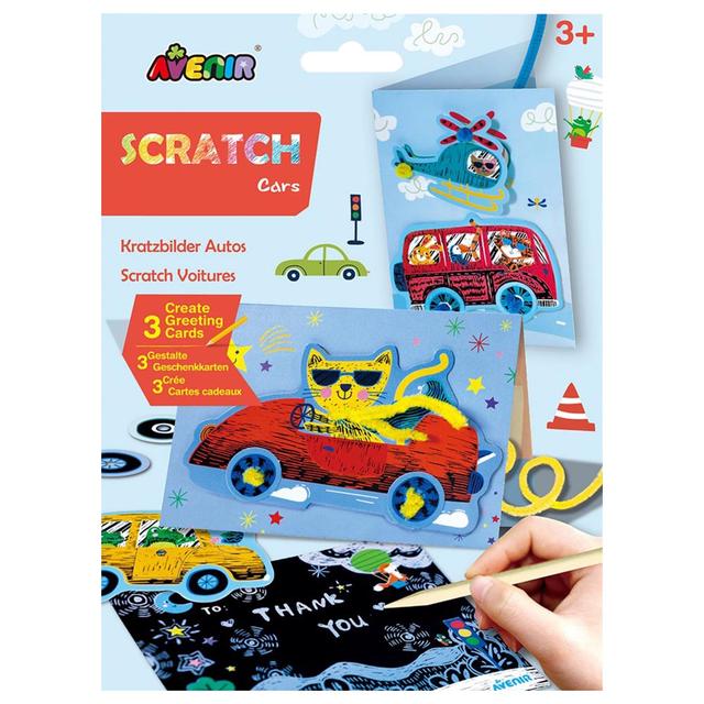 Avenir - Scratch Greeting Cards Set - Cars