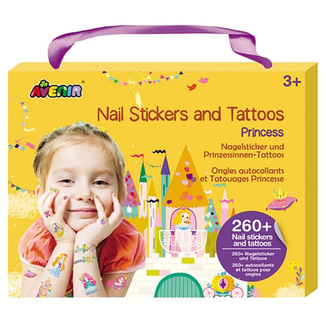 Avenir - Nail Stickers & Tattoos Kit - Princess