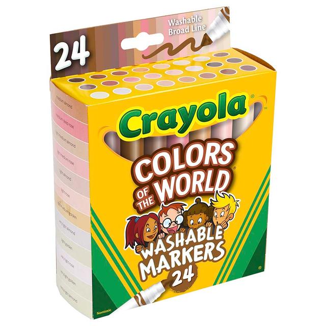 Crayola - Colors Of The World Washable Markers - Skin Tone - 24pcs