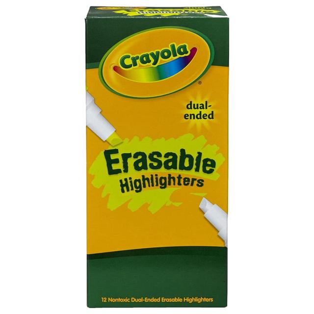 Crayola - Dual-Ended Erasable Highlighter - 12pcs