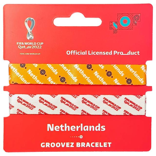 Fifa - Fabric Fashionable Qatar 2022 World Cup Country Team Nylon Wrist Band - Netherlands 1pc - Assorted