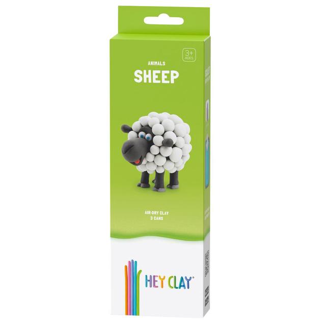 Hey Clay - DIY Sheep Plastic Modelling Air Dry Clay Kit - 3pcs