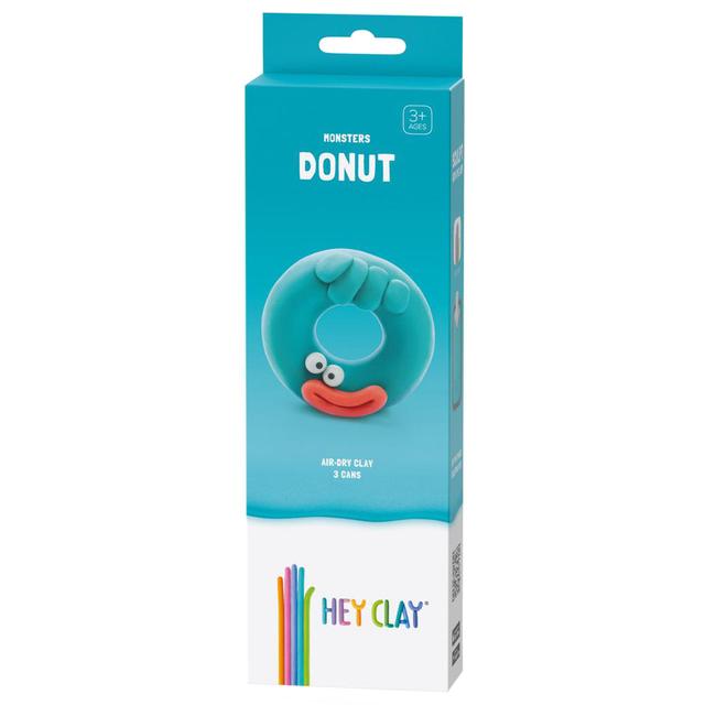 Hey Clay - DIY Donut Plastic Modelling Air Dry Clay Kit - 3pcs