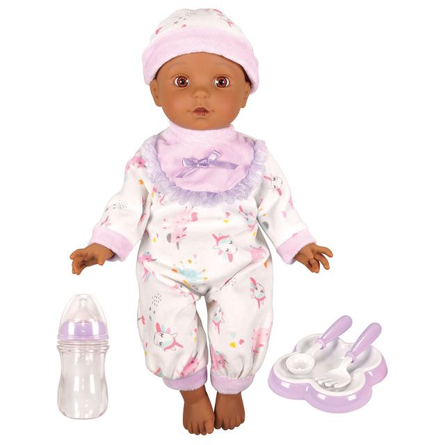 Lotus - Soft-Bodied Afro-American Baby Doll - 16-inch