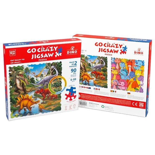 Unikplay - Go Crazy Jigsaw Puzzle - 2 Trays - Dino