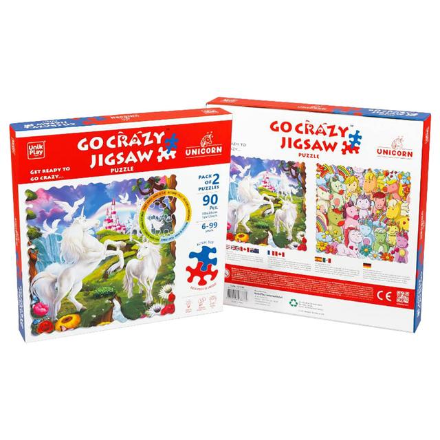 Unikplay - Go Crazy Jigsaw Puzzle - 2 Trays - Unicorn