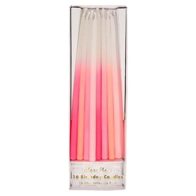 Meri Meri - Pink Dipped Tapered Candles 