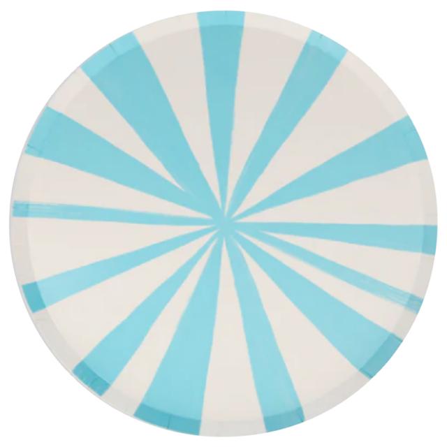 Meri Meri - Stripe Side Plates - Pack of 8 - Blue