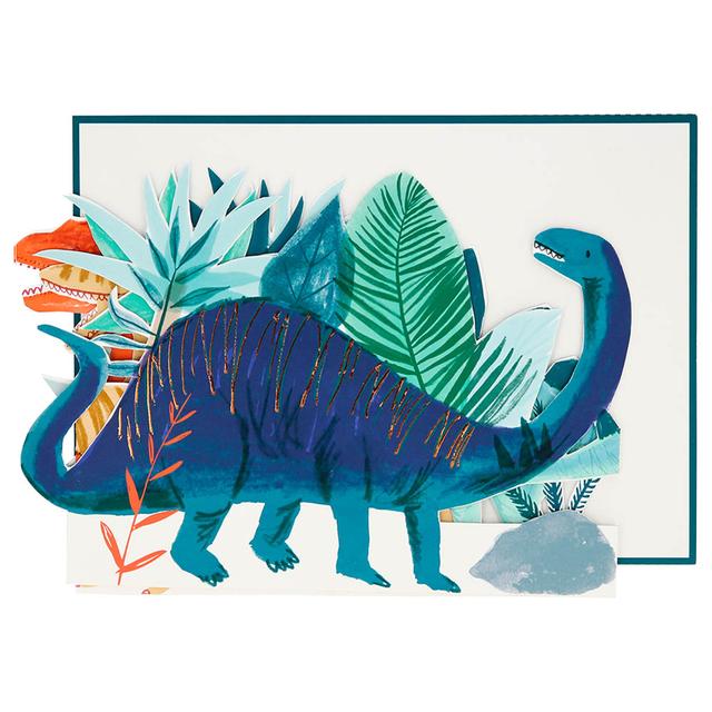 Meri Meri - Dinosaur Concertina Card - Blue