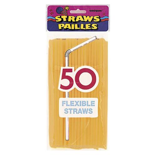 Unique - Neon Flex Straws Pack of 50