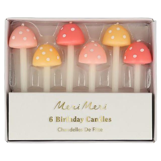 Meri Meri - Mushroom Birthday Candles - 6pcs