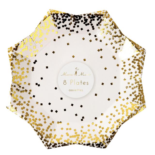 Meri Meri - Gold Confetti Plate - Small - Gold