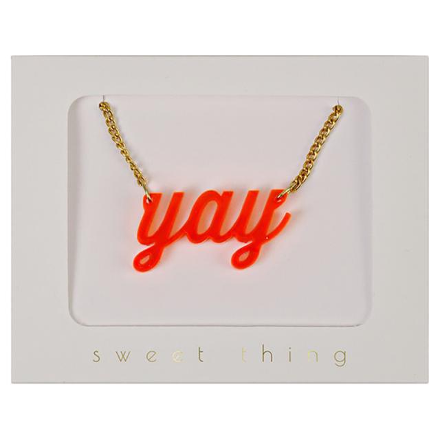 Meri Meri - Orange Yay Necklace