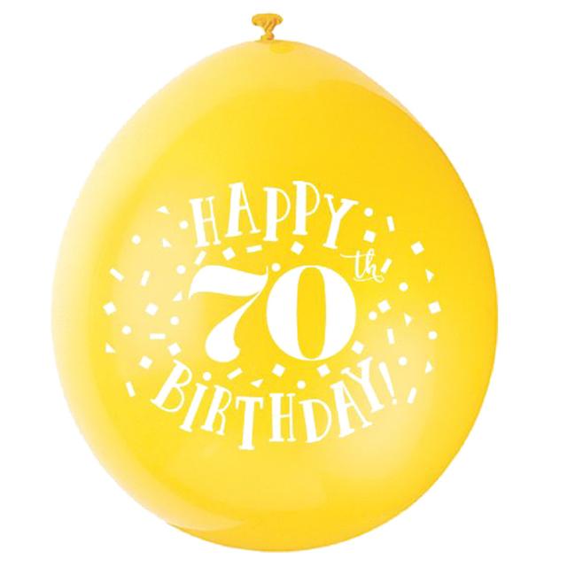 Unique - 9" Happy 70th Birthday Balloons