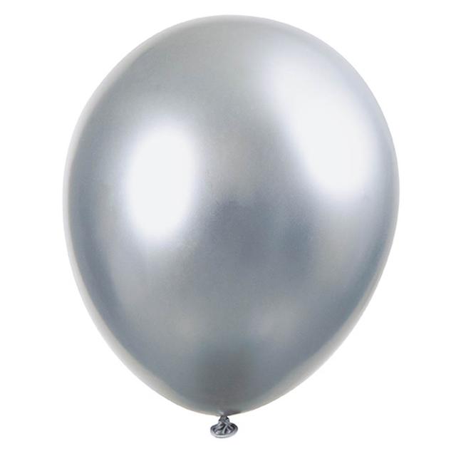 Unique - Platinum Latex Balloon - 6 pcs - Silver