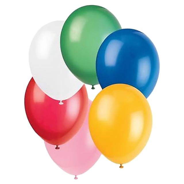 Unique - 12" Standard Assorted Premium Balloons - Pack Of 50