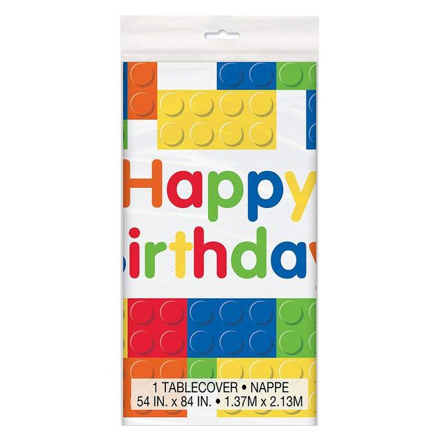 Unique - Building Blocks Happy Birthday Table Cover