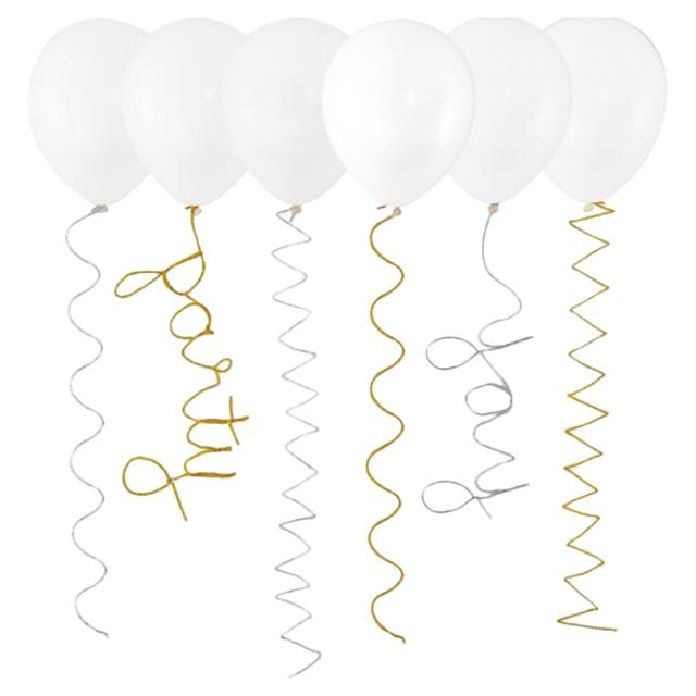 Unique - Gold & Silver Pipe Cleaner Balloon Tails