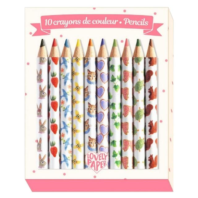 DJECO - Aiko Mini Coloured Pencils 10pcs