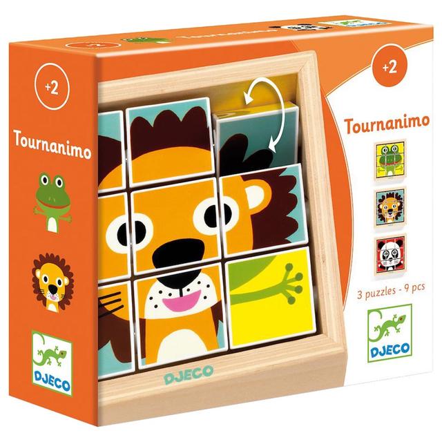 DJECO - Wooden Block Tournanimo Puzzle