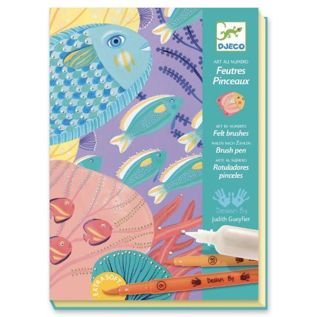 Djeco - Under The Sea - Felt Brushes Art Kit