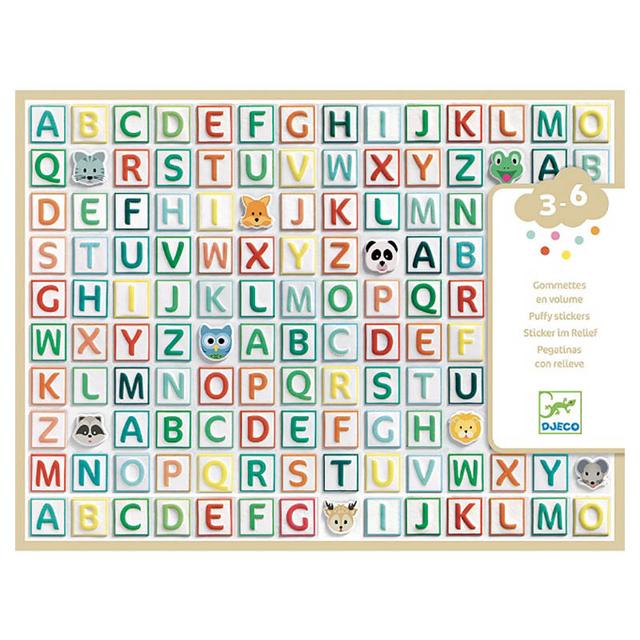 Djeco - Gommette Alphabet Puffy Stickers